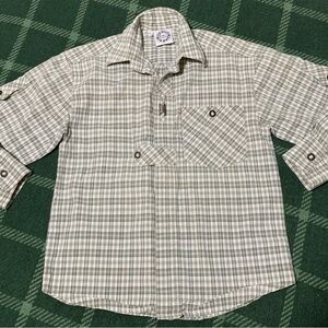 Trendy Beige Plaid Shirt
